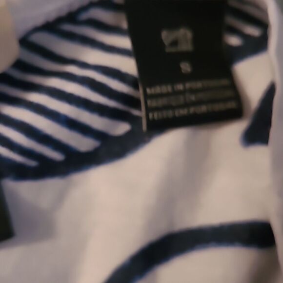 SCOTCH & SODA REVERSE PATTERN WHITE NAVY BLUE FLORAL TSHIRT TOP S SMALL - Picture 7 of 9